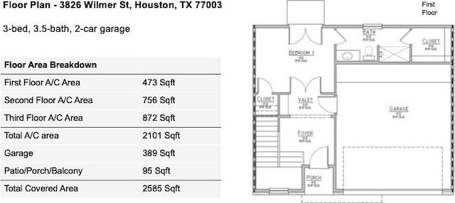 3826 Wilmer St, Houston, TX 77003 - view of layout