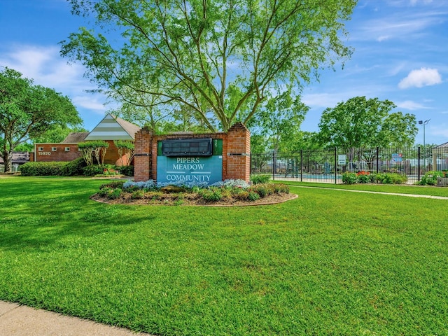 403 Elder Vista Dr, Houston, TX 77598 - community / neighborhood sign featuring a lawn and fence