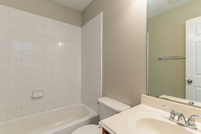full bathroom featuring toilet and vanity
