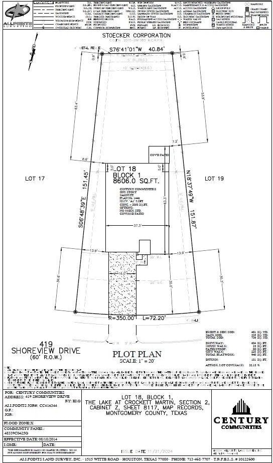 419 Shoreview Dr, Conroe, TX 77303 - survey map / technical document