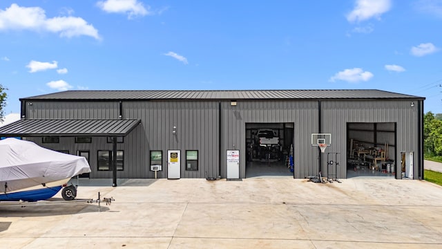 view of property featuring a garage