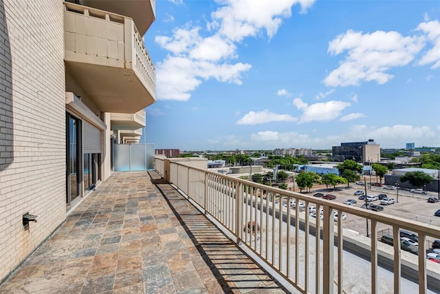 balcony featuring a view of city