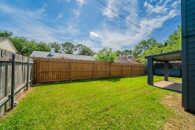 8810 Enchanted Forest Dr, Houston, TX 77088 - view of yard with a fenced backyard and a patio area