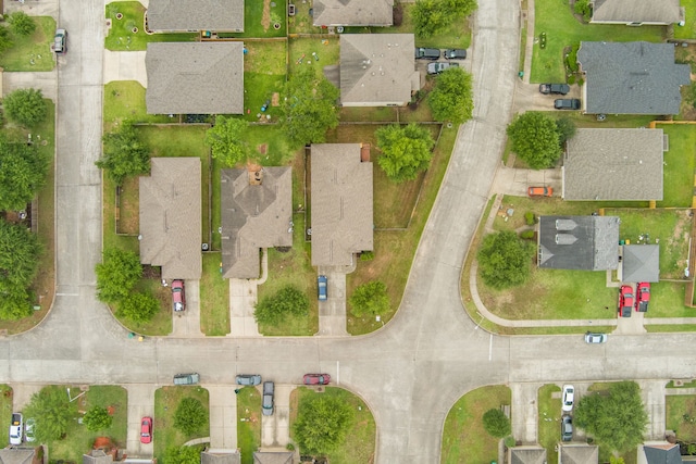 drone / aerial view with a residential view