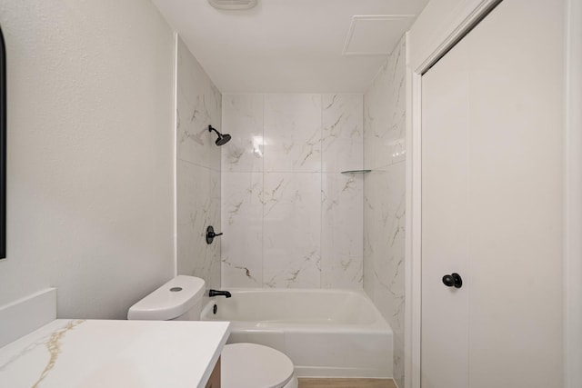 661 Bering Dr Unit 301, Houston, TX 77057 - bathroom featuring vanity, toilet, and shower / bathtub combination