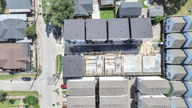 aerial view with a residential view