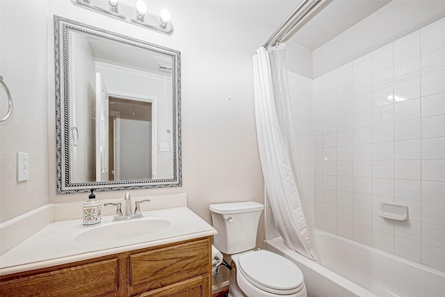 10506 Linsley Ln, Houston, TX 77034 - bathroom with shower / tub combo, toilet, and vanity