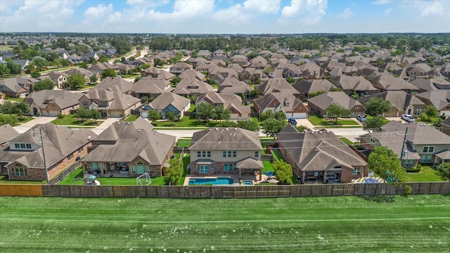 bird's eye view with a residential view