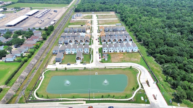 4012 Cusco Ln, Houston, TX 77045 - birds eye view of property featuring a view of trees and a water view