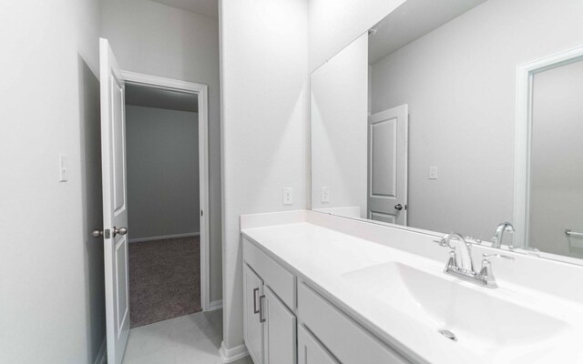 331 Riesling Dr, Alvin, TX 77511 - bathroom with vanity and tile patterned floors