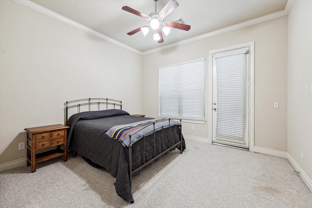 4410 Schuler St Unit B, Houston, TX 77007 - bedroom featuring baseboards, ornamental molding, and carpet