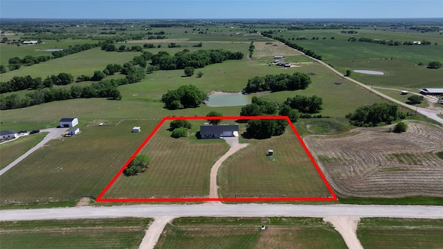 108 High Meadow Ct, Schulenburg, TX 78956 - bird's eye view featuring a rural view