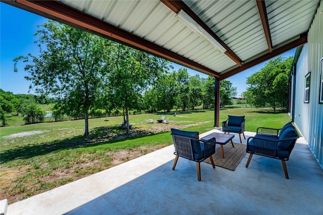 108 High Meadow Ct, Schulenburg, TX 78956 - view of patio / terrace with outdoor lounge area