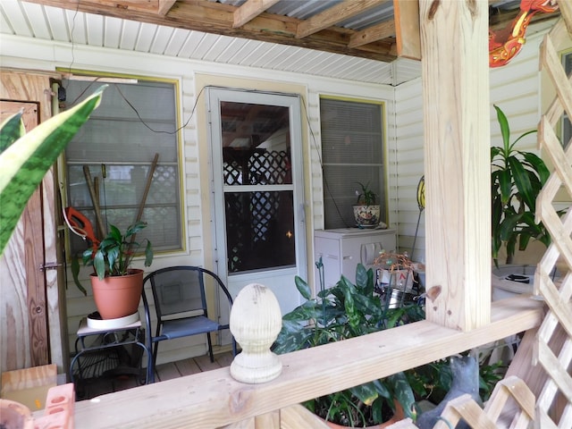 view of doorway to property