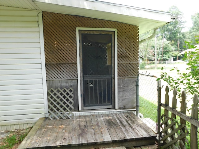 view of doorway to property
