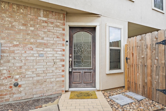7818 Stoneyway Dr, Houston, TX 77040 - doorway to property featuring stucco siding