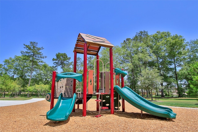 view of community jungle gym