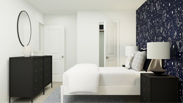 12418 Lady Slipper Rd, Houston, TX 77038 - bedroom featuring wallpapered walls
