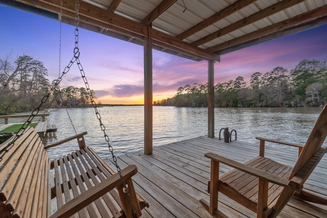 1222 Harts Creek Rd, Trinity, TX 75862 - view of dock with a water view
