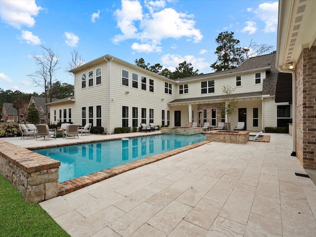 10539 Crestwater Cir, Magnolia, TX 77354 - view of pool featuring a patio area and a pool with connected hot tub