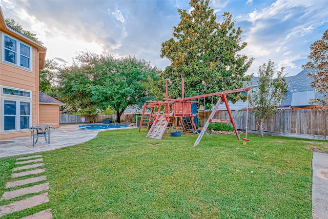 13710 Bayou Parkway Ct, Houston, TX 77077 - view of jungle gym with a patio