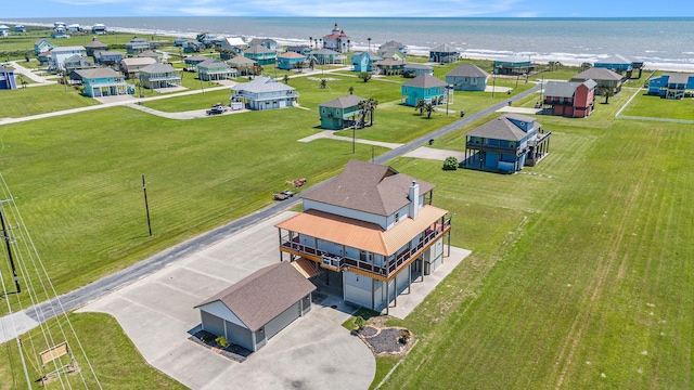 drone / aerial view with a residential view
