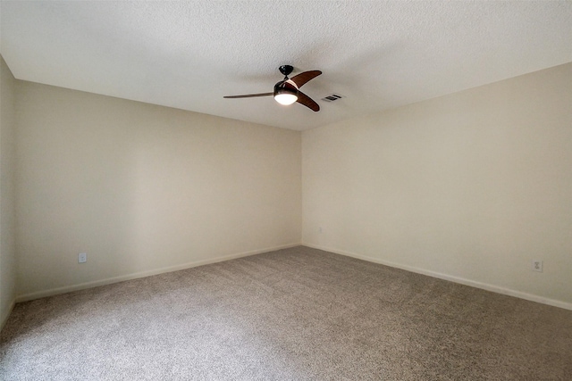 1319 E Brooklake Dr, Houston, TX 77077 - empty room with ceiling fan, baseboards, visible vents, and carpet