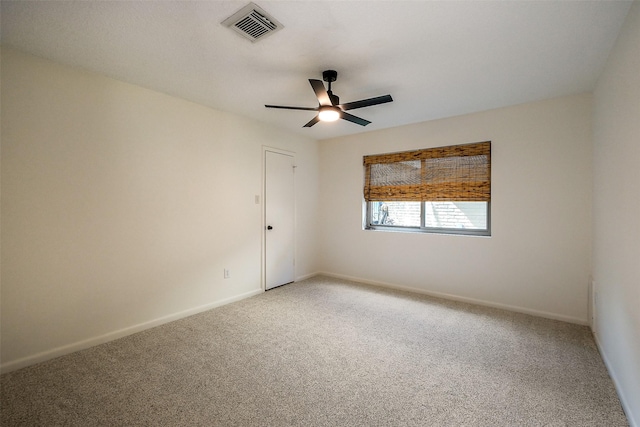 1319 E Brooklake Dr, Houston, TX 77077 - spare room with light carpet, baseboards, visible vents, and ceiling fan