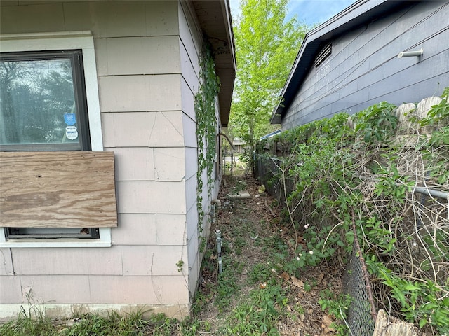 exterior details with fence