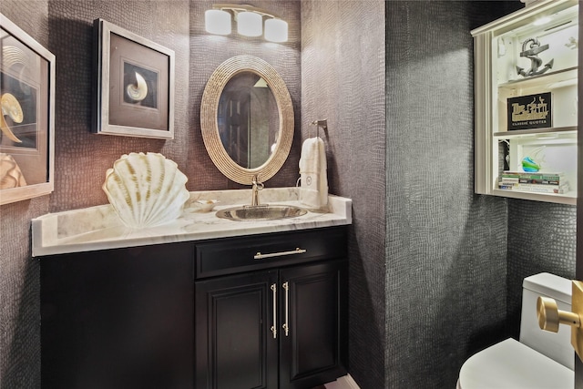 459 Mariners Dr, Kemah, TX 77565 - half bathroom featuring toilet and vanity