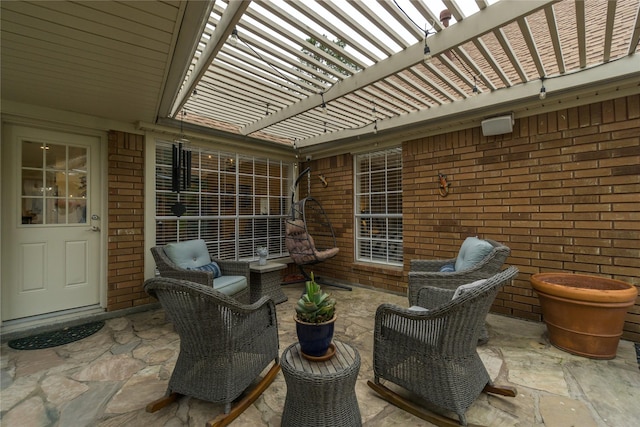 2104 Olympic Dr, League City, TX 77573 - view of patio featuring a pergola