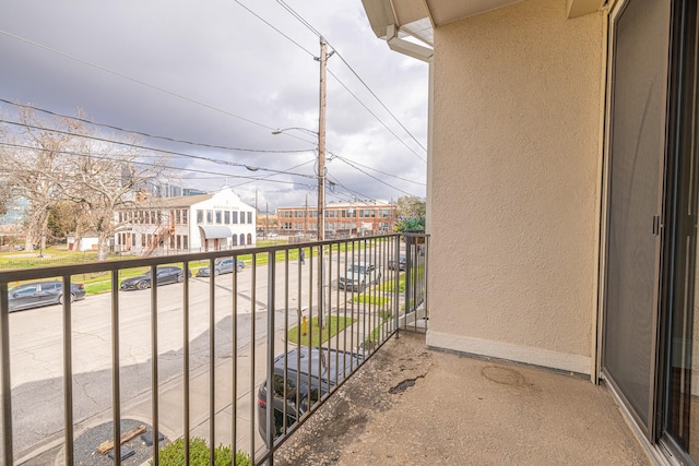 balcony with a residential view
