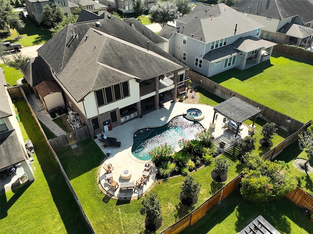 bird's eye view featuring a residential view