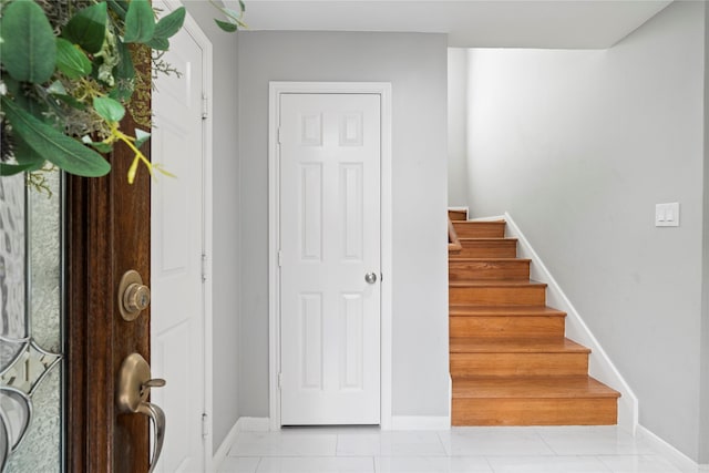 stairs with baseboards