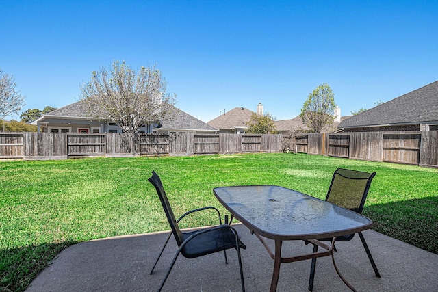 view of patio / terrace with a fenced backyard