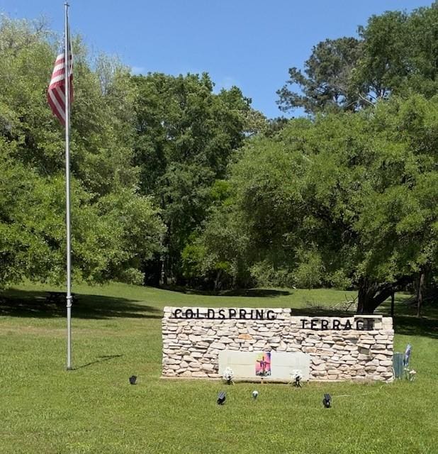11 Ridgeway St, Coldspring, TX 77331 - surrounding community with a lawn