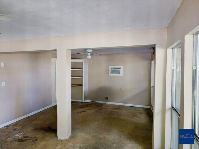 11 Ridgeway St, Coldspring, TX 77331 - interior space with baseboards and a ceiling fan