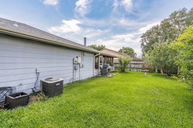 1814 Cliffdale Dr, Missouri City, TX 77489 - view of yard with fence and central air condition unit