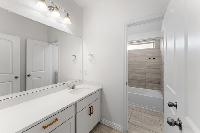 546 Long Beach Bay Dr, Katy, TX 77493 - bathroom featuring shower / washtub combination and vanity