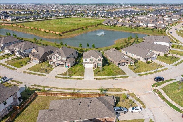 546 Long Beach Bay Dr, Katy, TX 77493 - drone / aerial view with a residential view and a water view