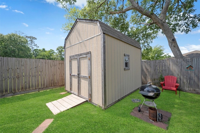 606 Sea Anchor Way, Crosby, TX 77532 - view of shed with a fenced backyard