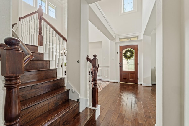 13115 Parkbrook Way Ln, Sugar Land, TX 77498 - foyer featuring stairs and dark wood finished floors