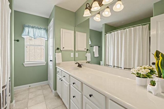 13115 Parkbrook Way Ln, Sugar Land, TX 77498 - full bathroom featuring vanity, tile patterned flooring, and baseboards