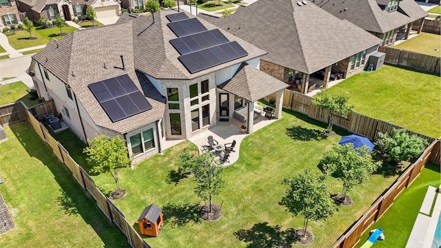 aerial view featuring a residential view