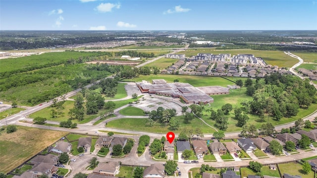 aerial view with a residential view