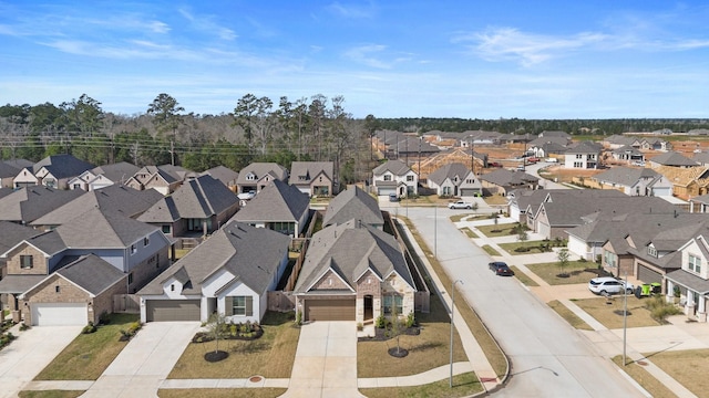 bird's eye view with a residential view