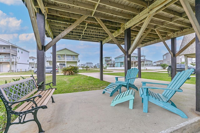 23001 Fresca St, Galveston, TX 77554 - view of patio featuring a residential view