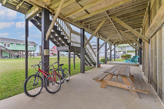 23001 Fresca St, Galveston, TX 77554 - view of patio featuring stairway
