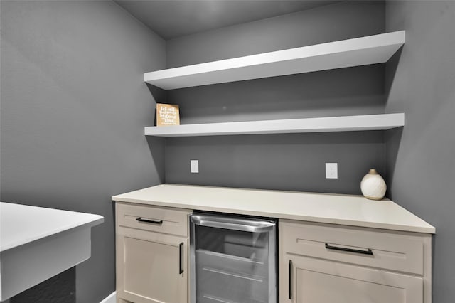 bar featuring wine cooler