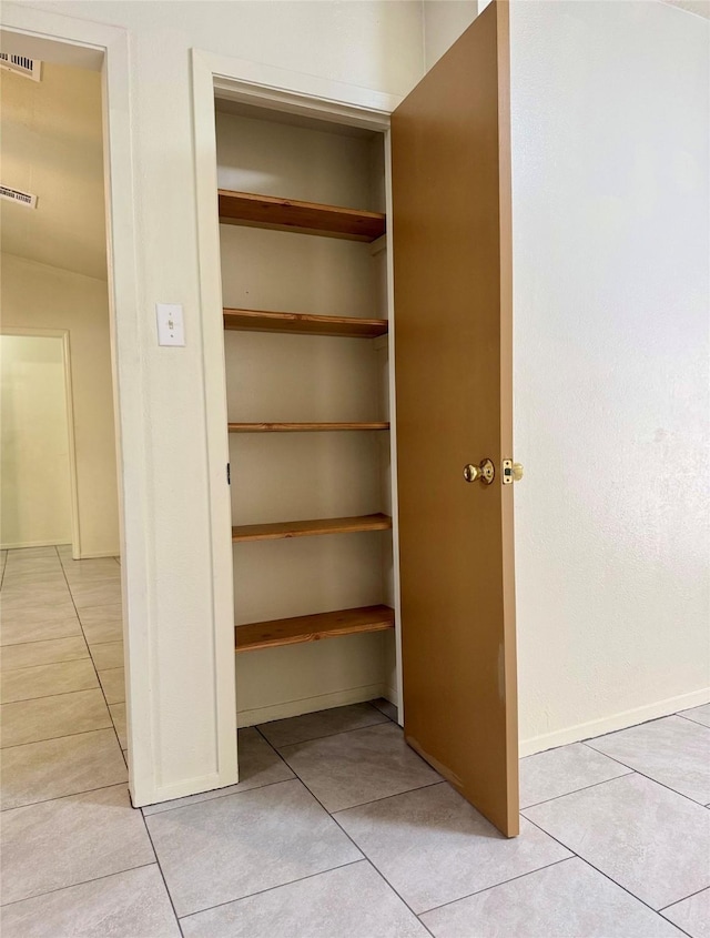 closet featuring visible vents